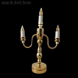 1/6 1/12 Scale Dollhouse Retro European Style Mini LED Lamp Double-head Flower Ceiling Light Lamp Wall Light Decor Toy