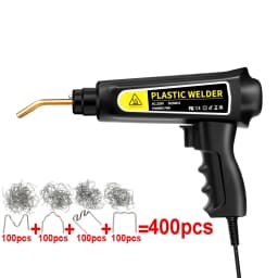 Plastic Welder Kit for Bumper Repair Hot Stapler Welding Gun Plastic Welding Repair Kit with 4 Types Staples Plastic Repair DIY