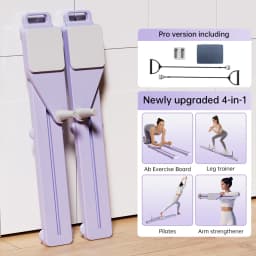 UMAY Multi‑Functional Detachable Split‑Style Abdominal Board, Split Abs Slide Roller with Simulated Ski Mode, Home Pilates Reformer with Knee Mat for Abdominal Leg Core Strength Training