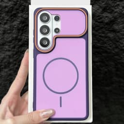 Luxury Dual Tone Matte Phone Case For Samsung Galaxy S26 S25 S24 S23 Ultra Plus For Magsafe Wireless Charge Cover