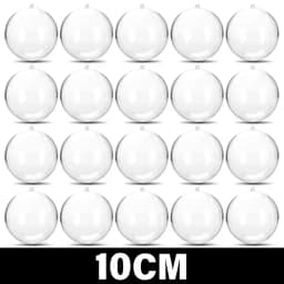 10/1Pc Christmas Transparent Ball Plastic Christmas Trees Open Ball Box Bauble Ornament Wedding Gift Party Home Decoration