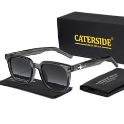 CATERSIDE Trend Square Man Sunglasses Large Frame Sun Glasses Party Travel Beach Eyewear Ideal Choice for Gifts UV400