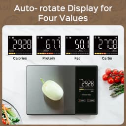 Smart Kitchen Scale Food Calorie Protein Fat Carbs Nutritional Calculator Scales, 11LB / 5kg Stainless Steel Kitchen Food Scale