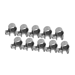10Pcs Stainless Steel Mini Fuel Line Pipe Hose Clamp Clip 6mm‑20mm Optional Size Hose Clamp Pipe Clip Hose Fastener Hose Clips