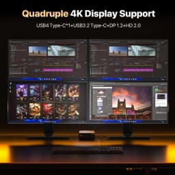 PELADN Gaming WO-4 Mini PC AMD Ryzen 5 7640HS (6 Cores, Up to 5.0GHz) 32GB Dual DDR5 1TB PCIe3.0 SSD Quadruple 4k Display Support