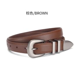 Internet Popular Cowhide Belt Women's Fashionable Versatile Decorative Dress Jeans Leather Belt