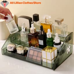 Plastics 3 Layers Nail Polish Display Stand Cosmetic Display Rack Holder High-Capacity Essential Oil Bottle Organizer Storage