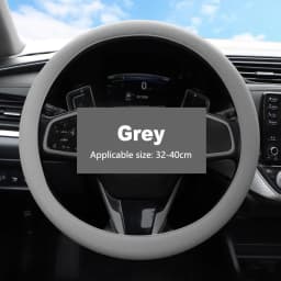 Non-Slip Silicone Steering Wheel Cover Summer Breathable Elastic Universal Fit 38cm Car Steering Wheel Protector Accessory