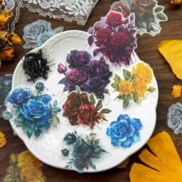 30 pcs Large size roses Stickers aesthetic Diy Stickers Aesthetic Scrapbooking Journal Deco Album Deco DIY Diary Stationery