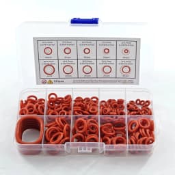 351pcs Silicone O-Ring Set, 10 Sizes, Oil and Heat Resistant, Suitable for Cars and Pipelines