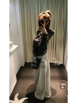 Unique SEI Street Style Korean Lazy Star Embroidery Striped Sweatpants Casual Slimming Sports Long Trousers for Women