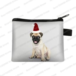 Cute Pug Dog Pattern Coin Purses Women Lovely Pet Animal Mini Wallet Ladies Key Credit Card Bag Small Lipstick Bags Gift