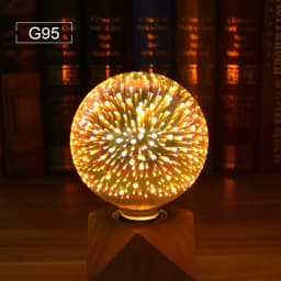 Room 3D Colorful Desk Decor Retro Effect LED Bulb E27 Vintage LED Light Bulb Wedding Nightlamp ST64 A60 G80 G95 G125