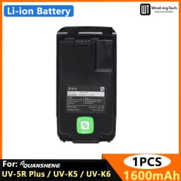 Quansheng UV 5R Plus Li-ion Battery DC 7.2V 3800mAh Battery BPK5 For UV-K6 Walkie Talkie UV K5 UV K58 Two Way Radio Rechargeable