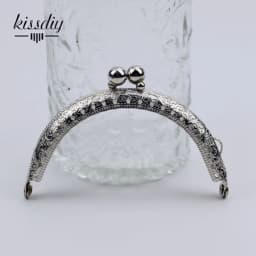 10 pcs 8.5CM Double Bead Metal Frame Coin Purse Kiss Clasp For Wallet Handle Clutch DIY Bag accessory 5 colors
