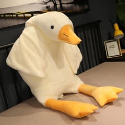 50-190cm Large Brown Hug Stuffed Animal Duck Kawaii Giant Goose Plush Toy Sleeping Pillow Big Soft Doll Party Gift for Boy Girls