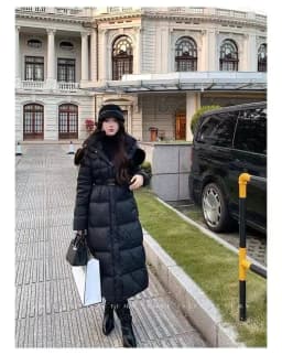 Thickened Long down Cotton Jacket Women's Winter New Style Slim Fit Waistcoat Hooded Versatile Warm Coat Outerwear