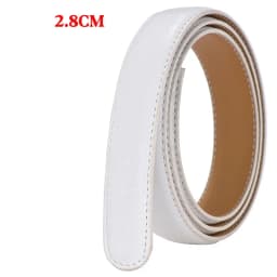 2.4 2.8 3.0 3.5 Width Belt No Buckle for Automatic Buckle PU Leather Belts Without Buckle for Men Women No Buckle 4 Size Wide