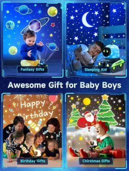 Star Projector Night Light for Kids 21 Films Robot Musical Lamp, Ideal Gift for Birthday, Christmas Celebrations Room Decor