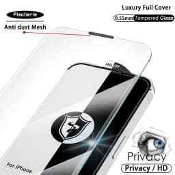 Cut Edge 0.5mm Privacy Tempered Glass For iPhone 18 Duo 17 15 16 Pro Max Plus Screen Protector Anti Dust Mesh Luxury Full Cover
