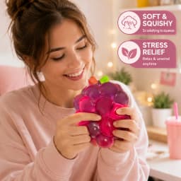 Sensory Fidget Toy Stress Relief Squeeze Toy Slow Rebound Squishy Grape Simulated Fruit Cozy Handmade Gift for Anxiety and Focus