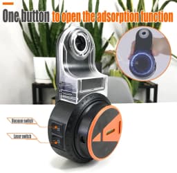2 in 1 Drill Dust Collector & Laser Level 360° Rotatable Drilling Dust Collector Electric Self-mounting Vacuum Sucker Drilling