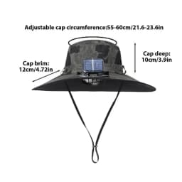Fishing Hat With Solar Fan Hat With Rechargeable Fan Lightweight Fishing Hats Outdoor Sunshade For Mountaineering Outdoor