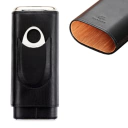 GALINER Luxury Cigar Box With Cutter Clipper Professional Portable Humidor Leather Tube Cigar Case Travel
