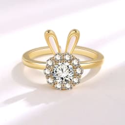 SMJEL Flower Shiny Rhinestone Rotatable Fidget Spinner Ring for Women Anti Anxiety Butterfly Animal Design Anti Stress Accessory