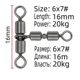 DNDYUJU 10pcs Fishing Swivels Solid Connector High Speed Double Rolling Triangle Joint Fishing Accessories For Fishing Hook