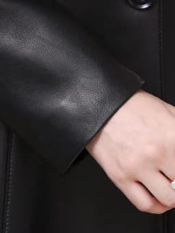Mauroicardi Spring Autumn Fitted Soft Black Pu Leather Blazer Jacket Women Single Breasted Elegant Luxury Designer Clothes 2025
