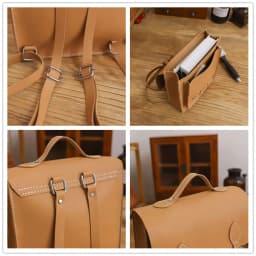 Retro Handmade Backpack Messenger Bag Hand Stitching Sew DIY Material Customized Cambridge Woven Bag Large Capacity