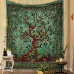 Purple Tree Of Life Tapestry Wall Hanging For Bedroom, Cafe, Studio Decor - Psychedelic Boho Style Home Decoration