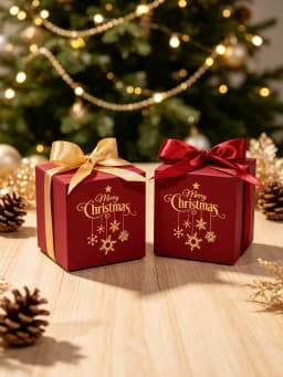 Christmas square paper gift box, Christmas candy chocolate Dim sum gift box, holiday party gift gift box decoration