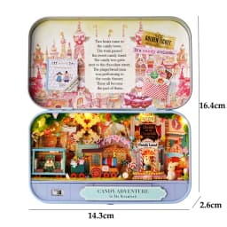 Box Theater Mini Doll House Desk Decorations Miniature DIY Dollhouse Kits Furniture Case Toys For Xmas Birthday Gifts