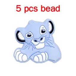 5pcs Silicone Cartoon Beads Pacifier Chain Baby DIY Care Nipple Chain Fittings