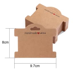 20sets 9.7x8cm Paper Bracelets Display Holders With Self Adhesive Bags Necklace Cards Organizers Cardboard For Jewelry Packaging