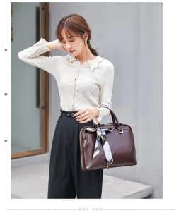 Laptop Bag 13,13.3,14 Inch, PU Leather Case Women's Totes Female Lady Office Briefcase Shoulder Handbag Messenger PC Dropship