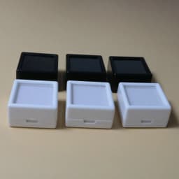10pcs Square Gemstone Box Diamond Jewelry Display Box Loose Ring Holder Display Case Gem Coin Showcase Container White Black