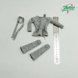 1/6 Scale Sexy Off Shoulder Oversize Jumpers for 12-inch Action Figures BJD Loose Pullover Long Sleeve T Shirt Action Outfit