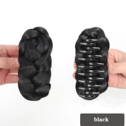 1pc Synthetic Bun Hairpiece Claw Clip Natural Texture Chignon Fake Hair Extension Hairpiece for Women Girls Daily Party Cosplay