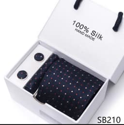 Classic Style 65 Colors Sales Silk Tie Handkerchief Cufflink Set Men Necktie Box Solid Color Sky Blue Fit Wedding Office Cravat