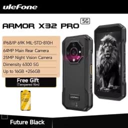 Ulefone Armor X32 Pro 5G Rugged Phone 8GB+256GB 6.56'' Android 14 Night Camera 64MP 6050mAh Dimensity 6300 NFC Smartphone
