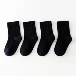 Four Pairs of Children's Socks for Spring and Autumn, Striped Versatile Style, Mid-Calf Socks with a School Style.