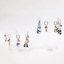 Rotatable Acrylic Display Stand Keychain Jewelry Accessory Holder Earring Necklace Bracelet Chain Storage Organizer