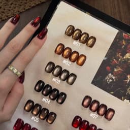 10ML 1-10PCS Winter New Style Hot Selling Black Nails Brown Nails Glass Bead Magnet Cat Eye Nail Polish Nail Set Nail Supplies