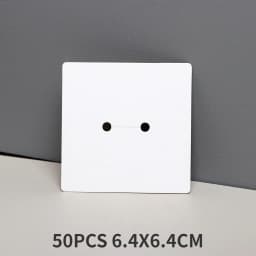 50PCS 6.4X6.4CM White Black Brown Ring Cards For Small Business Display Cardboard Jewelry Holder DIY Packaging Supply Wholesale