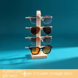 Handmade Wooden Display Organizer Rack for Glasses And Jewelry - Versatile Retail & Personal Use Storage Solution