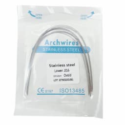 10pcs/pack Dental Orthodontic Stainless Steel Round/Rectangular Wire Ovoid Form Dentist Material Dental Arch Wire