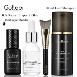 Gollee Glue for Eyelashes 0.5s Eyelash Extensions Professional Eyelash Adhesive Waterproof Lash Supplies for Salon Eyelash Glue